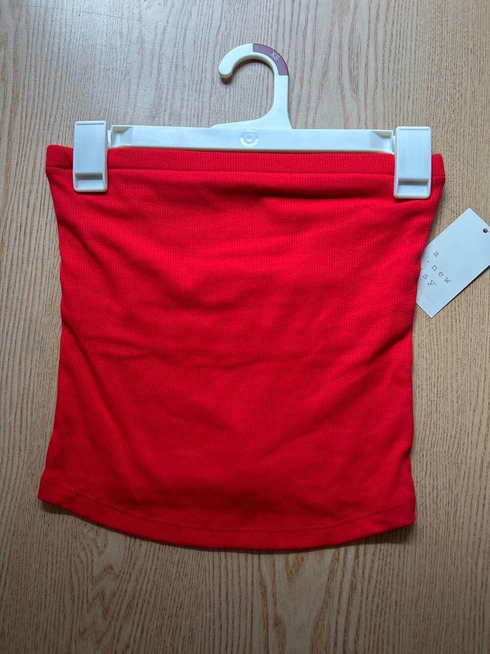 New Women's A New Day Ribbed Tube Top with Built-in bra Red Size Xs/Small
